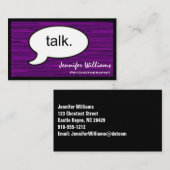 Gedacht Cloud Talk Psychotherapeut Visitekaartje (Voorkant / Achterkant)