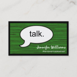 Gedacht Cloud Talk Psychotherapeut Visitekaartje