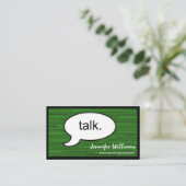 Gedacht Cloud Talk Psychotherapeut Visitekaartje (Staand voorkant)