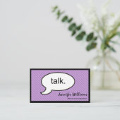 Gedacht Cloud Talk Psychotherapeut Visitekaartje (Staand voorkant)