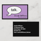 Gedacht Cloud Talk Psychotherapeut Visitekaartje (Voorkant / Achterkant)