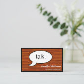 Gedacht Cloud Talk Psychotherapeut Visitekaartje (Staand voorkant)