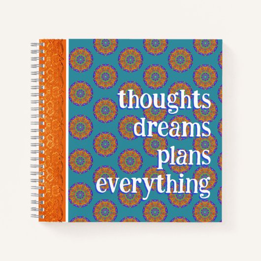 Gedacht droomdromen Plans Boho Mandala Pattern Notitieboek (Voorkant)