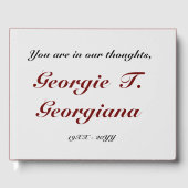 Gedacht en elegant Memories Guestbook Gastenboek (Voorkant)