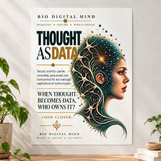 Gedachte als Data Neuronaal Netwerk | Menselijke A Poster