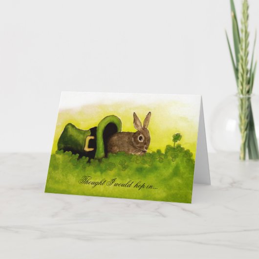 Gedachte die ik Hop in de Gelukkige St Patrick Kaart (Voorkant)