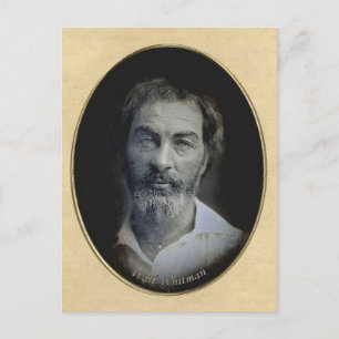 Gedachtedige ogen van Poet Walt Whitman Briefkaart