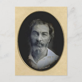 Gedachtedige ogen van Poet Walt Whitman Briefkaart