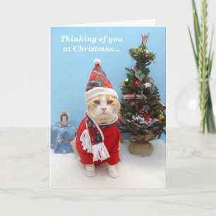 Gedachten aan jou met kerst feestdagen kaart