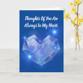 Gedachten aan jou zijn altijd in mijn hart kaart (Gele Bloem)