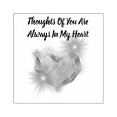 Gedachten aan jou zijn altijd in mijn hart rubberstempel (Afrduk)