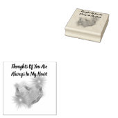 Gedachten aan jou zijn altijd in mijn hart rubberstempel (Gestempeld)