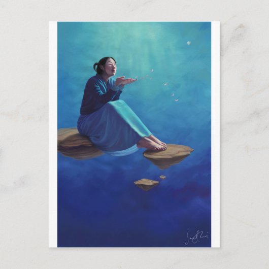 Gedachten als Rozen bloemblaadjes Briefkaart (Voorkant)