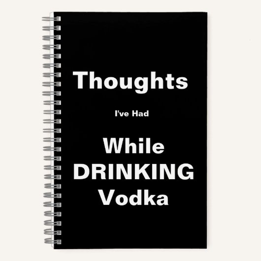 Gedachten Drink het Notitieboek van wodka (Voorkant)
