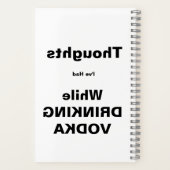 Gedachten Drink het Notitieboek van wodka (Achterkant)