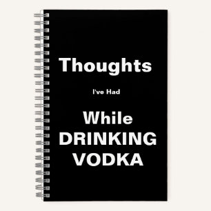 Gedachten Drink het Notitieboek van wodka