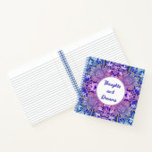 Gedachten en dromen Boho Blue Purple Flowers Notitieboek (Binnen)