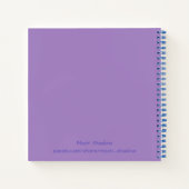 Gedachten en dromen Boho Blue Purple Flowers Notitieboek (Achterkant)