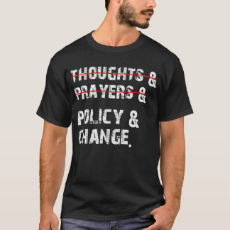 Gedachten en gebeden, beleid en verandering in noo t-shirt