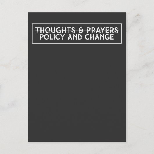 Gedachten en gebeden beleid en verandering uitnodiging briefkaart (Voorkant)