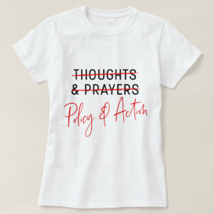Gedachten en gebeden Maart voor ons Pistool T-Shir T-shirt
