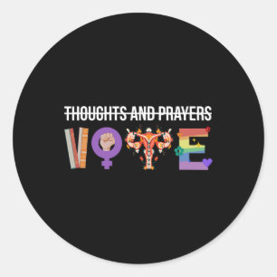 Gedachten en gebeden stemmen feministische LGBT-vr Ronde Sticker