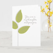 Gedachten en gebeden Sympathie kaart (Gele Bloem)