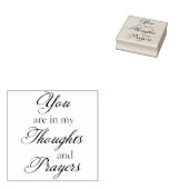 Gedachten en gebeden Sympathie Rubber Art Stamp Rubberstempel (Gestempeld)