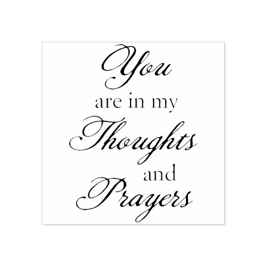 Gedachten en gebeden Sympathie Rubber Art Stamp Rubberstempel (Afrduk)