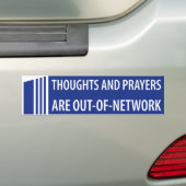 Gedachten en gebeden uit het netwerk bumpersticker (Op auto)