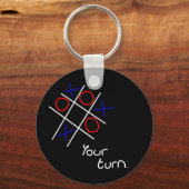 Gedachten en kruisen (Tic-tac-toe) Sleutelhanger (Voorkant)