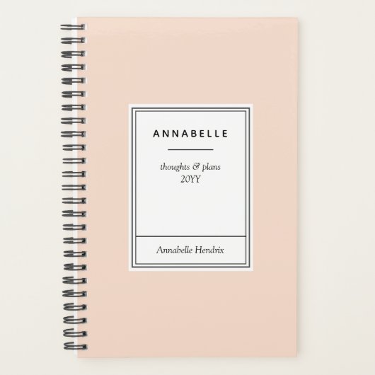 Gedachten en plannen 2026 Blush Pink Elegant Chic Planner (Voorkant)