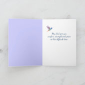 Gedachten Gebed Sympathie Mooie kolibrie Kaart (Binnen)