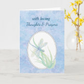 Gedachten Gebed Sympathie Mooie libel Kaart (Gele Bloem)