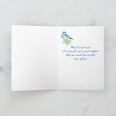 Gedachten Gebed Tijd van Verlies, Mountain Bluebir Kaart (Binnen)