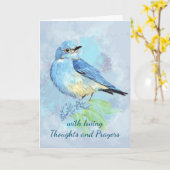 Gedachten Gebed Tijd van Verlies, Mountain Bluebir Kaart (Gele Bloem)