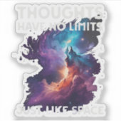 Gedachten Hebben Geen Grenzen Sticker (Voorkant)
