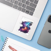 Gedachten Hebben Geen Grenzen Sticker (Laptop met iPhone)