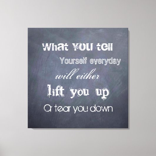 Gedachten kunnen het leven veranderen - krijtbord canvas afdruk (Voorkant)