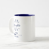 Gedachten Laden Gelieve te wachten Grappig Tweekleurige Koffiemok (Voorkant links)