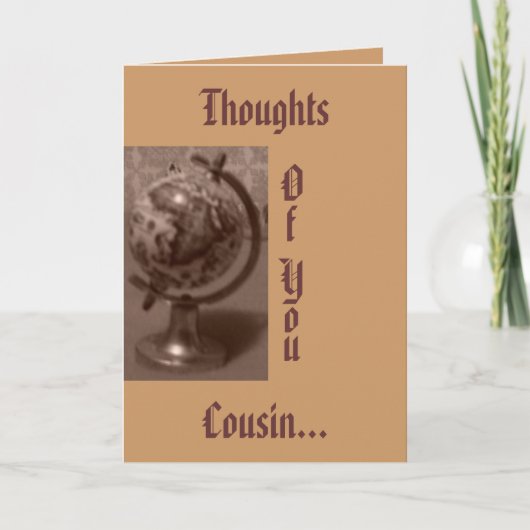 Gedachten, O, F, Y, O, U, Neef... Bedankkaart (Voorkant)