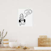 Gedachten over een Sarcastische Retro-huisvrouw Poster (Keuken)
