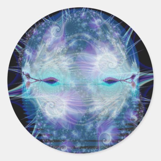 Gedachten van de geest ronde sticker (Voorkant)