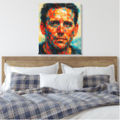 Gedachten van een jonge man - Dichterbij - Canvasp Canvas Afdruk (Insitu (Slaapkamer))