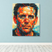 Gedachten van een jonge man - Dichterbij - Canvasp Canvas Afdruk (Insitu (Houten vloer))