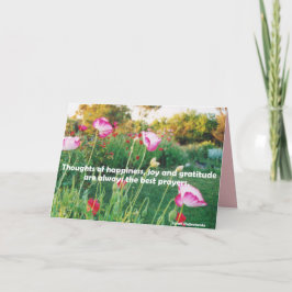 Gedachten van geluk bloemen Tuin Kaart