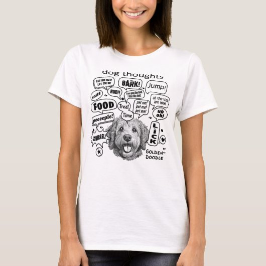 Gedachten van honden - Goldendoodle T-shirt (Voorkant)