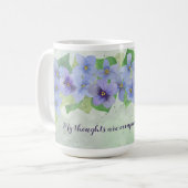 Gedachten van liefde Violet Flower Koffiemok (Voorkant links)