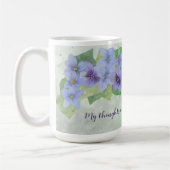 Gedachten van liefde Violet Flower Koffiemok (Links)