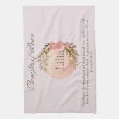 Gedachten van vrede Floral Jeremia 29:11 Theedoek (Verticaal)